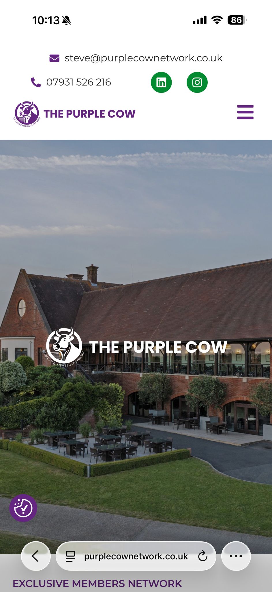 The Purple Cow Network mobile screenshot